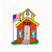 Schoolhouse/Teacher PNG/Sublimation, digital download