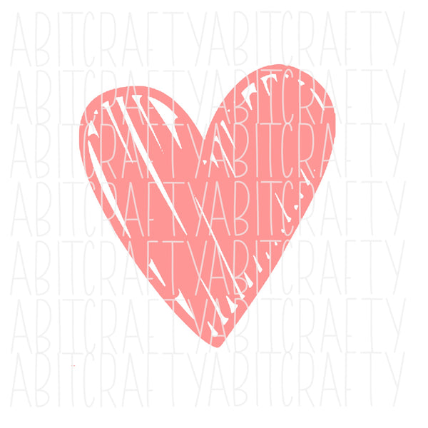 Scribble Heart SVG, PNG, Sublimation, digital download, cricut, silhouette