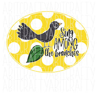 Bird/Sing PNG Sublimation, digital download, cricut, print then cut - hand drawn