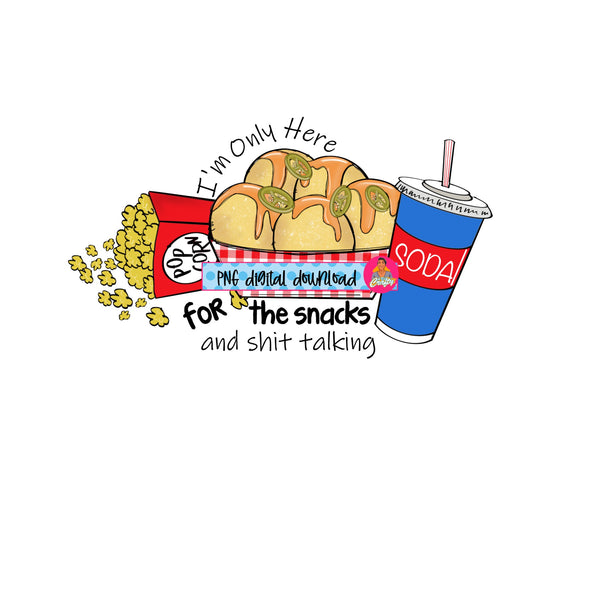 Football, Snacks, Game Day, Play, Nachos/Popcorn/Soda, Family, Humor PNG sublimation, digital download- hand drawn