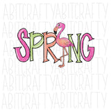 Spring/Flamingo PNG Sublimation, digital download-hand drawn