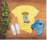 Bloom/Spring/Sunflower/Rainboots png, sublimation, digital download