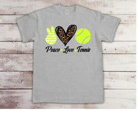 Peace, Love, Tennis svg, png, sublimation, digital download, cricut, silhouette
