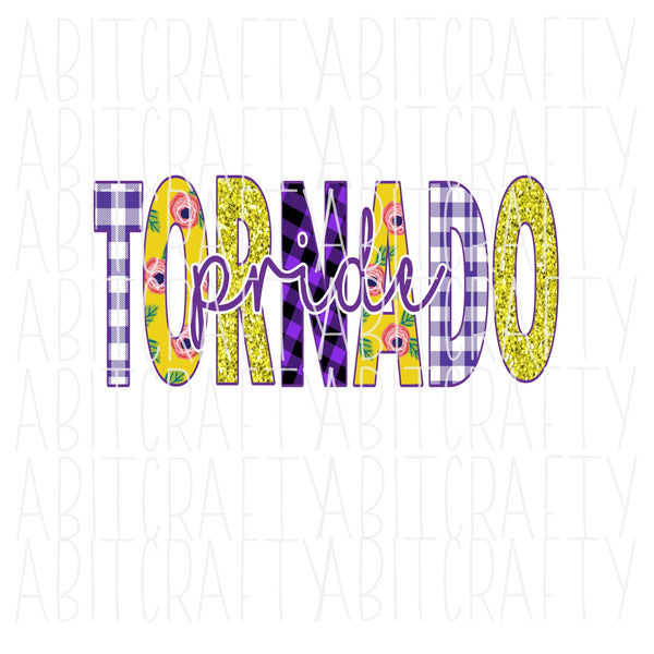 Tornado Pride/School Mascot/Team Spirit/Back to School PNG, Sublimation, digital download, print then cut