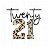 Leopard Twenty 21 svg, png, sublimation, digital download