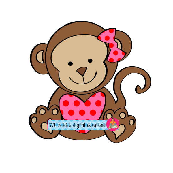 Valentine's Day Cute Monkey/Hugs/Love/Valentine's Day Sublimation/svg, png, sublimation, digital download, cricut, silhouette-hand drawn