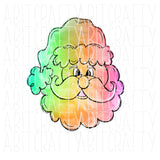 Watercolor Santa Claus png digital download, sublimation - hand drawn