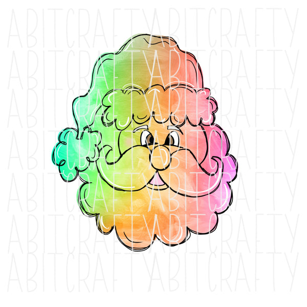 Watercolor Santa Claus png digital download, sublimation - hand drawn