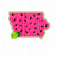 Iowa Watermelon/Summer/Spring PNG/SVG/print and cut/ sublimation, digital download, vector art