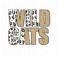 Wildcats leopard/Team Pride/Back to School/Mascot Sublimation png/Mascot/digital download/sublimation