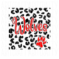 Cheetah Wolves Red SVG/PNG/Sublimation, Digital Download