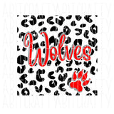 Cheetah Wolves Red SVG/PNG/Sublimation, Digital Download