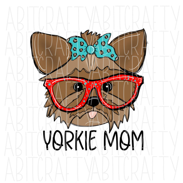 Yorkie/Dog PNG/Sublimation File, digital download - hand drawn